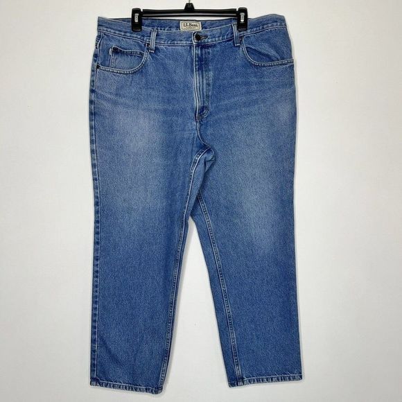 L.L. Bean Vintage Classic Fit‎ Straight Leg Denim Jeans Tag 40x29 Actual 39x27 - Picture 1 of 8
